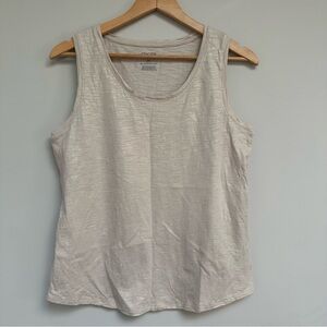 Chico’s, The Ultimate Tee Sleeveless Blouse, Cream, Women’s Size 1